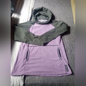Melanzana Purple and Gray Women's Hoodie